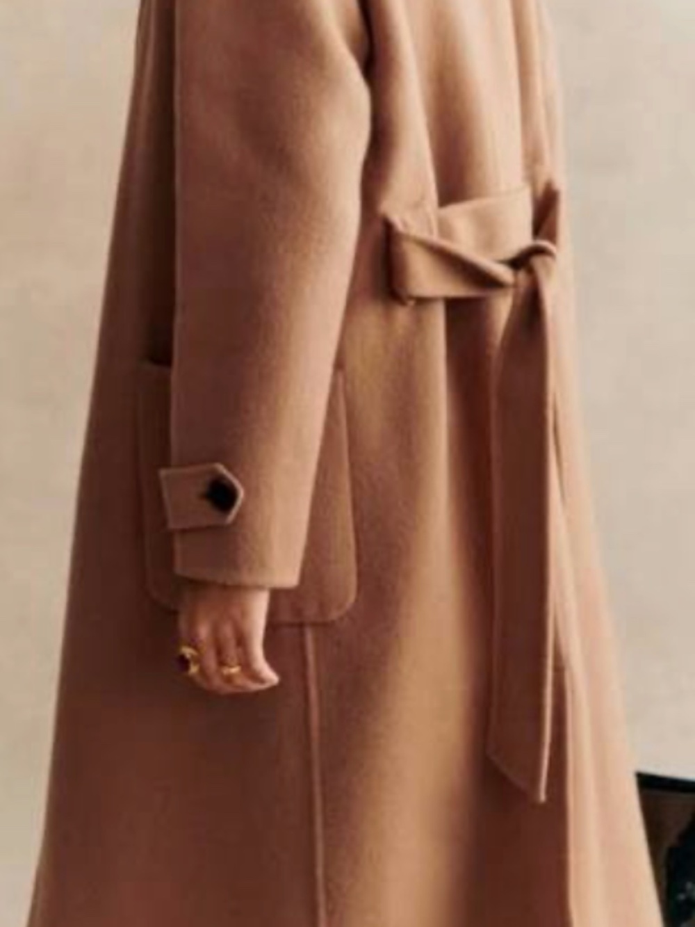 Sezane Mederick Coat Camel - Size 8 - Picture 3 of 12